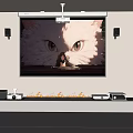 Indoor Projection Monitoring System With Large Screen And Camera Installation Setup