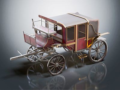 Modern Carriage Luxury Carriage 3d model