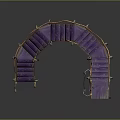 Purple Children's Playground Equipment With Curved Stairs Slide And Climbing Structure