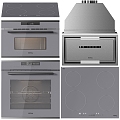 Integrated cooktop 3d model