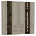 Sleek Modern White Wardrobe Interior With Glass Doors Drawers And Shelves