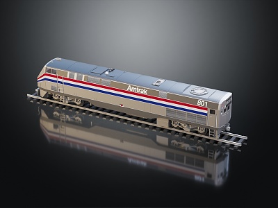 modern train light rail 3d model