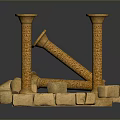 Columns Stone Columns Stone Columns Old Columns Roman Columns Roman Columns Classical Columns Greek Columns 3d model