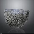 Artisanal Wood Stone Bowl With Intricate Honeycomb Texture And Natural Shape
