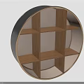 Circular Wooden Bookshelf With Compartment Design As Modern Decorative Storage Furniture