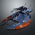 Modern fighter sci-fi fighter sci-fi fighter space fighter 3d model