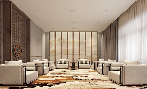 New Chinese Reception Room Hotel Reception Room Club Reception Room VIP Reception Room 3d model