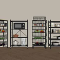 Metal Kitchen Storage Shelving Units with Wheels for Microwave Coffee Maker Jars Fruits and Vegetables