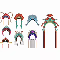 Peking Opera Mask Themed Colorful Decorative Hanging Ornaments With Traditional Patterns