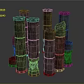 Ancient Architectural Stone Column Components with Various Heights Intricate Carvings and Textured Surfaces
