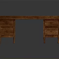 Classic Wooden Writing Desk With Two Drawers Solid Wood Home Office Furniture Design