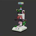 Professional Binocular Laboratory Microscope With White Base And Blue Top Design