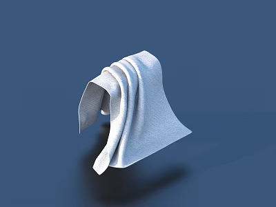 Soft White Towel For Daily Bathroom Use With Soft Texture And Absorbent Material 3d model