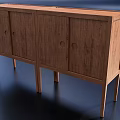 Modern Wooden Entryway Console Side Cabinet With Storage Doors And Legs