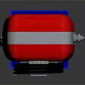 Red Charging Station With Display Screen Blue Base And Black Cable
