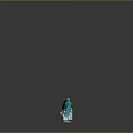 Modern Casual Jacket With Turquoise Black White Color Block Geometric Pattern And Zipper Front Sleeves
