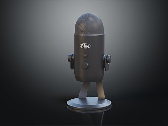 Modern Microphone Mike Amplifier 3d model