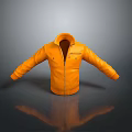 Orange Jacket With Stand Collar Front Pockets And Smooth Zipper For Daily Use