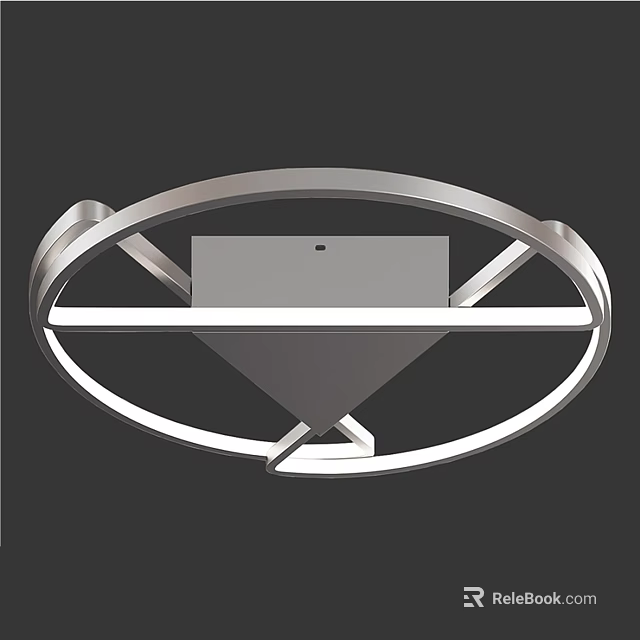 Modern Circular Ceiling Light With Metal Frame And LED Lighting Design 3d model 