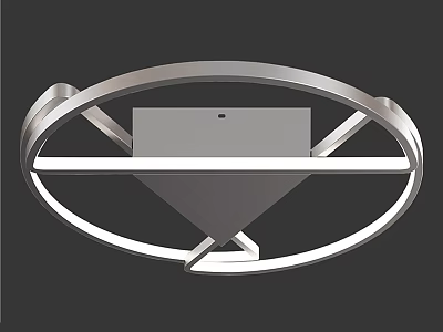 Modern Circular Ceiling Light With Metal Frame And LED Lighting Design 3d model