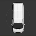White Commercial Cargo Van With Sleek Design Black Windows And Yellow License Plate
