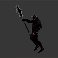 Futuristic Armored Character Design With Large Hammer And Intricate Armor Details