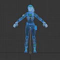 Game Movie Character With Green Hair Mask Black Bodysuit Green Accents And Gear