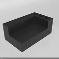 Modern Black Modular Sofa Set With Sleek Surface And Contemporary Minimalist Design