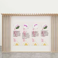 Vibrant Garden Decor Display With Wooden Multi Layer Flower Stand And Various Colored Potted Plants