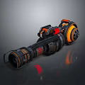 Browning Machine Gun Browning Gatling White Machine Gun Machine Gun Bullet Military 3d model