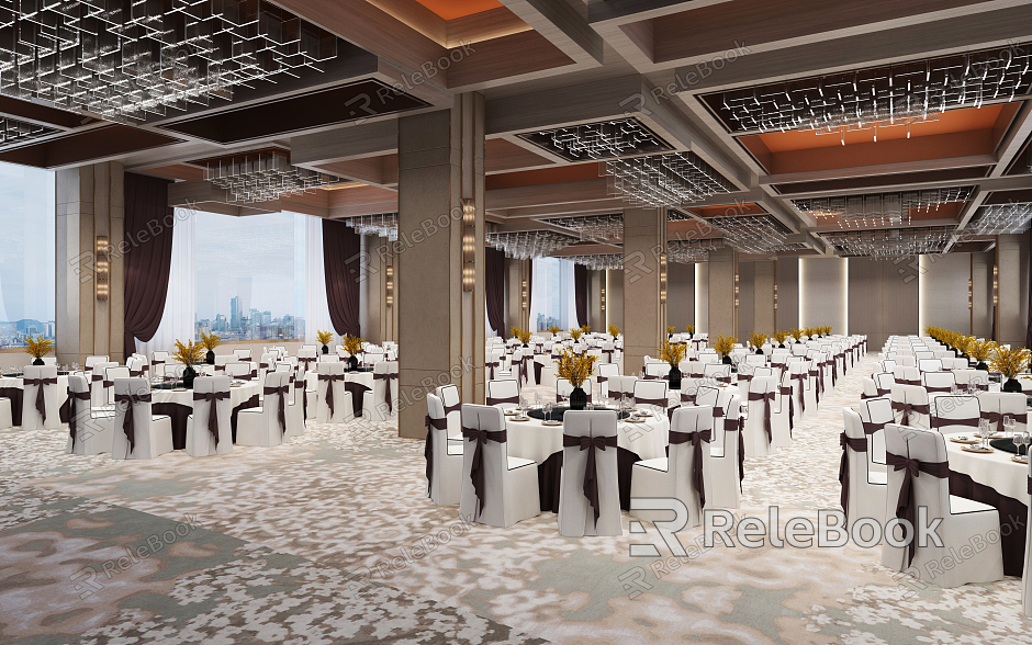 Modern Ballroom Hotel Ballroom model