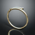 Sleek Gold Ring Jewelry With Minimalist Design And Sparkling Diamond Accent