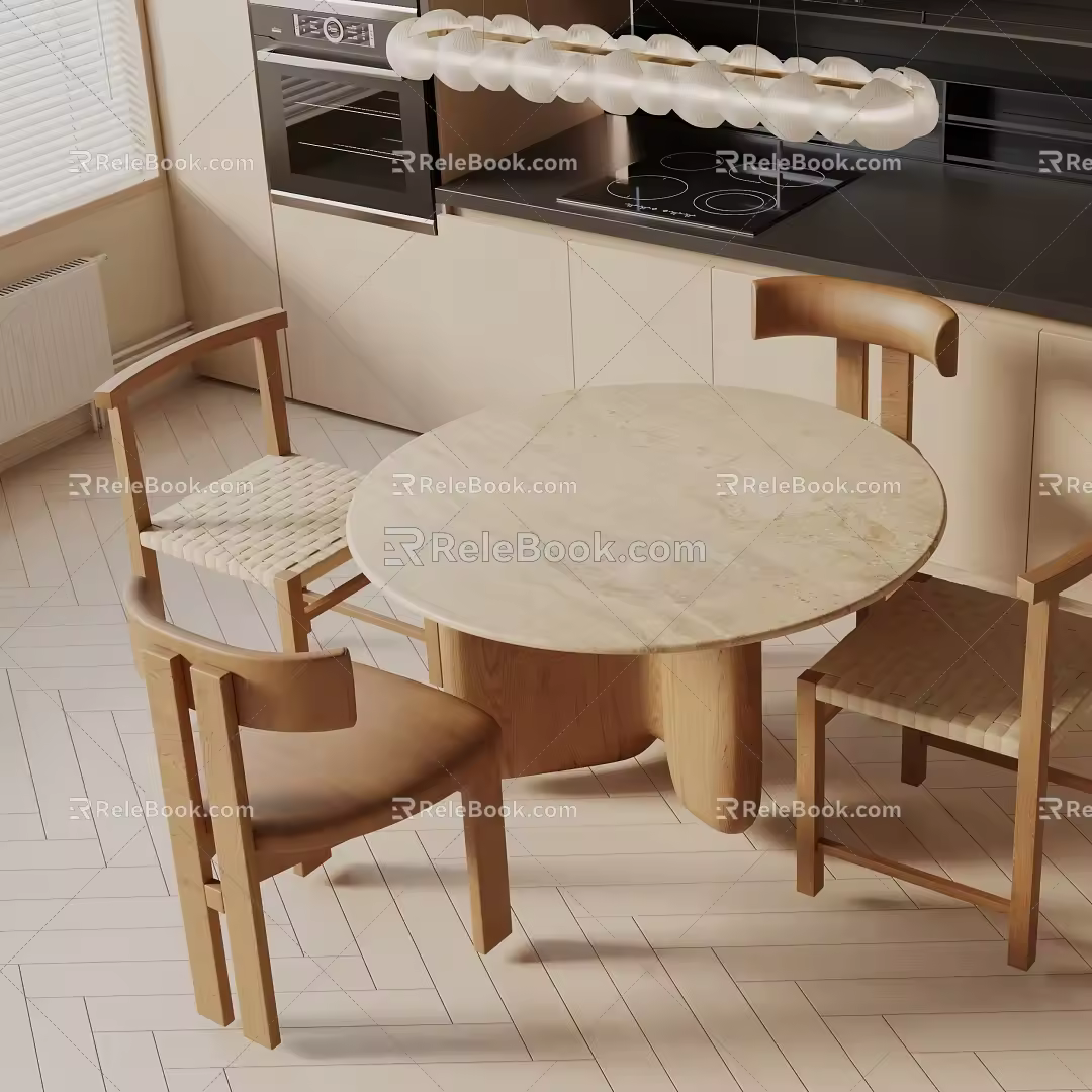Modern dining table 3d model