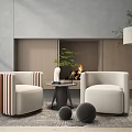 Modern Casual Sofa Combination Single Sofa Single Casual Chair 3d model