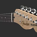 Fender Telecaster Electric Guitar With Light Blue Body And Wooden Headstock