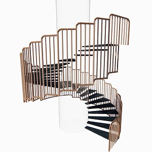 modern revolving staircase spiral ladder revolving ladder 3d model