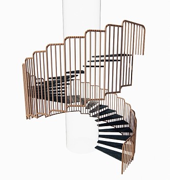 modern revolving staircase spiral ladder revolving ladder 3d model