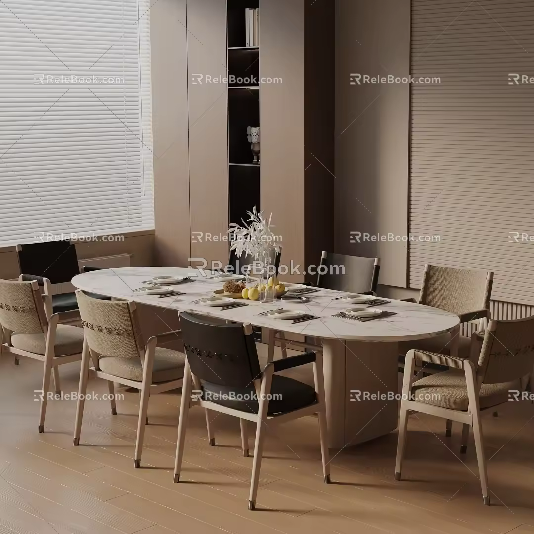 Modern table combination 3d model