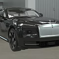 Luxury Black Rolls Royce Sedan With Sleek Design Chrome Grille And Alloy Wheels
