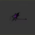 Mythical Fantasy Dragon Character With Purple Black Wings And Metallic Body In Game