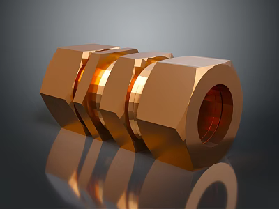 Modern Golden Geometric Lighting Fixture Combination with Connected Units and Glossy Surface Design 3d model