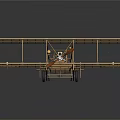 Vintage Wooden Biplane With Double Wings And Historical Aviation Structure
