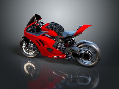 Motorcycle Two-wheeled Motorcycle Cross-country Motorcycle Road Race Motorcycle Motor Vehicle Transport 3d model