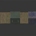 Rustic Post Station Model With Green And Blue Roof Wooden Structure And Platform