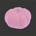 Round Orange Shiny Textured Decorative Pumpkin For Household Kitchen Use 3d model