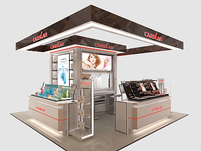 Modern Cosmetics Store Kaziran Shopping Mall Island Cabinet 3d model