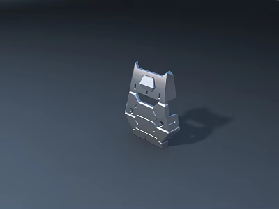 3D Model of Metallic Door Arch with Geometric Structure and Smooth Surface 3d model