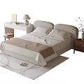 Cozy Kids Bed With Soft Mattress Pillows Bedding Nightstand And Lamp On Rug