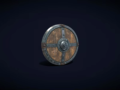 The old shield. 3d model