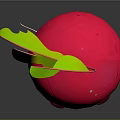 Cartoon Red Round Beetroot With Green Yellow Leaves And Anthropomorphic Features
